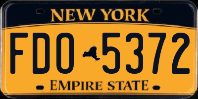 NY license plate FDO5372