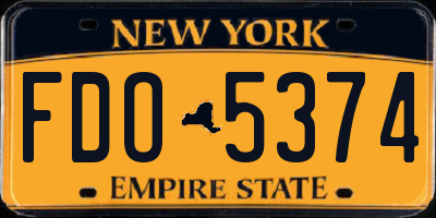 NY license plate FDO5374
