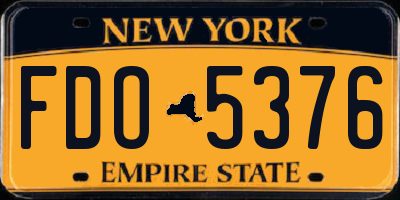 NY license plate FDO5376