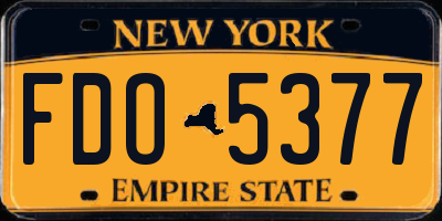 NY license plate FDO5377