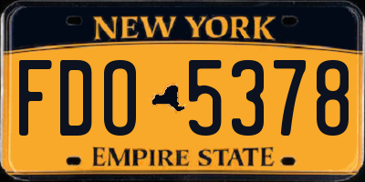 NY license plate FDO5378