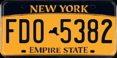 NY license plate FDO5382