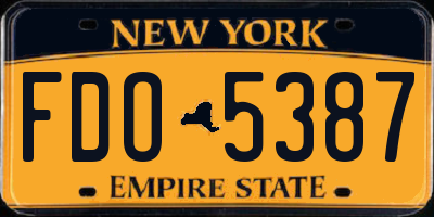 NY license plate FDO5387