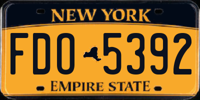 NY license plate FDO5392