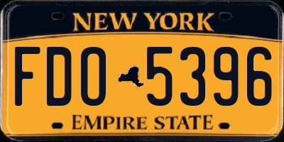 NY license plate FDO5396