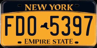 NY license plate FDO5397