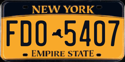 NY license plate FDO5407