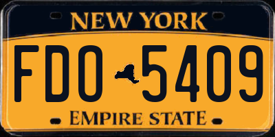 NY license plate FDO5409