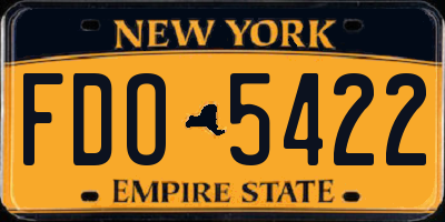 NY license plate FDO5422