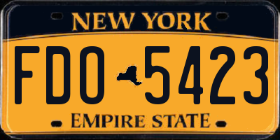 NY license plate FDO5423