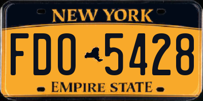 NY license plate FDO5428