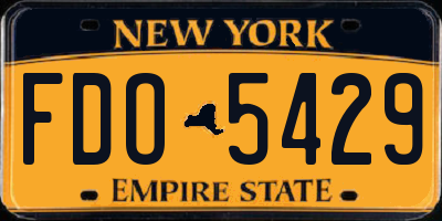 NY license plate FDO5429