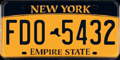 NY license plate FDO5432