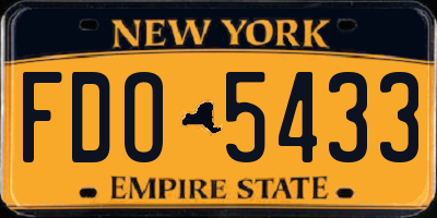 NY license plate FDO5433