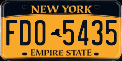 NY license plate FDO5435