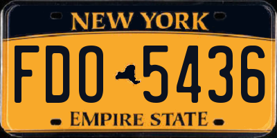 NY license plate FDO5436
