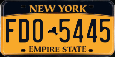 NY license plate FDO5445
