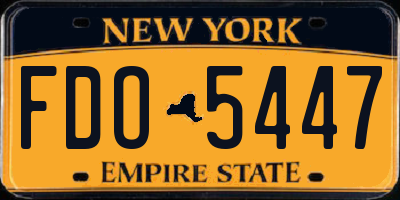 NY license plate FDO5447