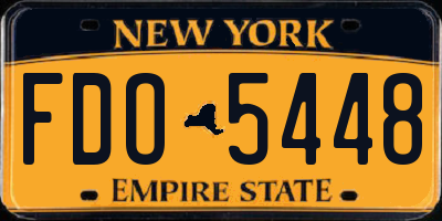 NY license plate FDO5448