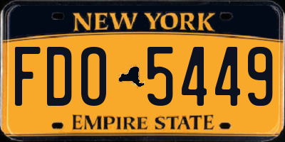 NY license plate FDO5449