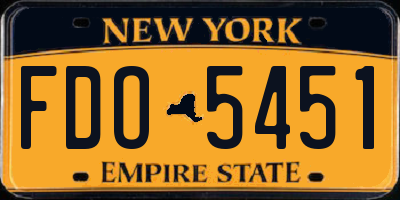 NY license plate FDO5451