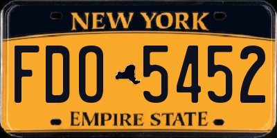 NY license plate FDO5452