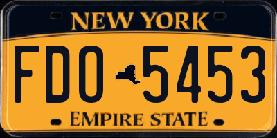 NY license plate FDO5453