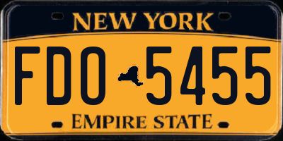 NY license plate FDO5455