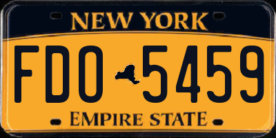 NY license plate FDO5459