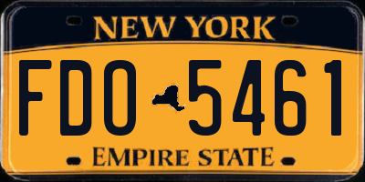 NY license plate FDO5461