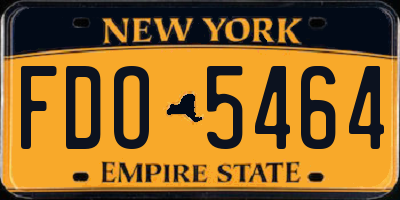 NY license plate FDO5464