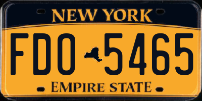 NY license plate FDO5465