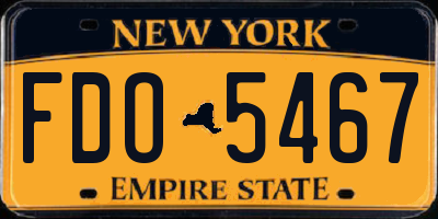 NY license plate FDO5467
