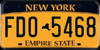 NY license plate FDO5468