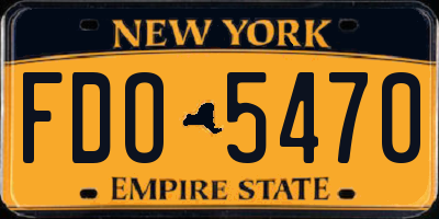 NY license plate FDO5470