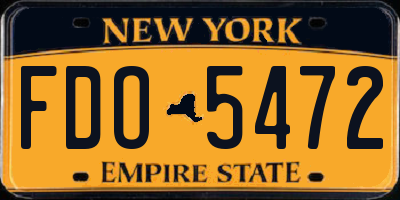 NY license plate FDO5472