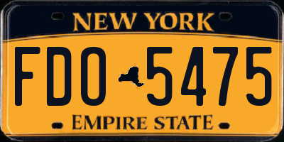 NY license plate FDO5475