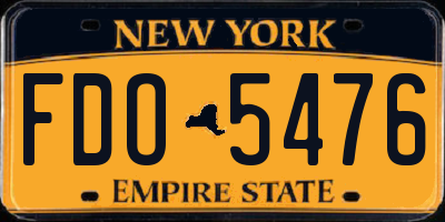 NY license plate FDO5476
