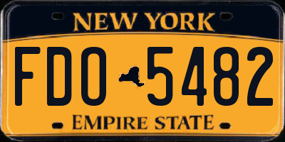NY license plate FDO5482