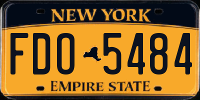 NY license plate FDO5484