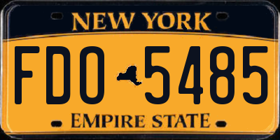 NY license plate FDO5485