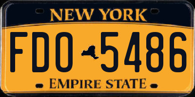 NY license plate FDO5486