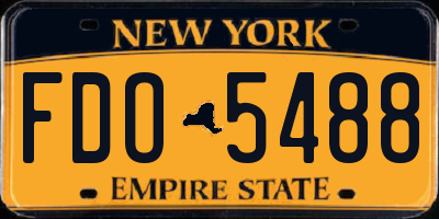 NY license plate FDO5488