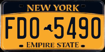 NY license plate FDO5490