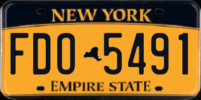 NY license plate FDO5491