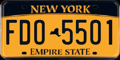NY license plate FDO5501