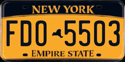 NY license plate FDO5503