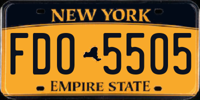 NY license plate FDO5505