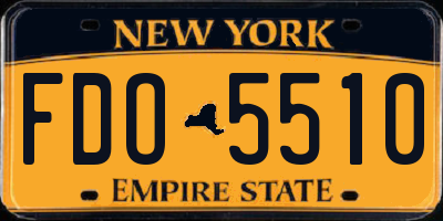 NY license plate FDO5510