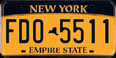 NY license plate FDO5511